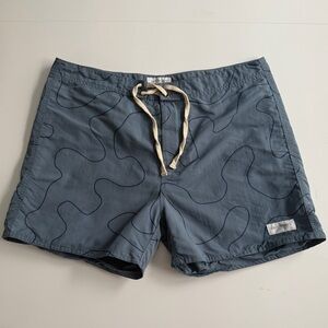 Saturdays New York City Blue Swim Board Shorts